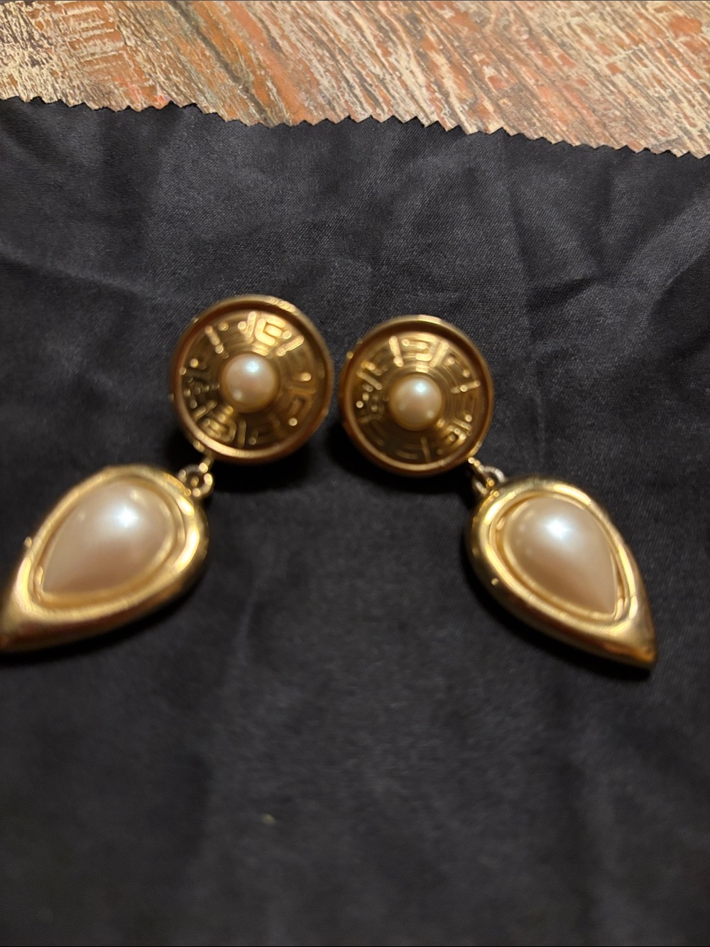 Givenchy Gold-Tone Pearl Drop Earrings